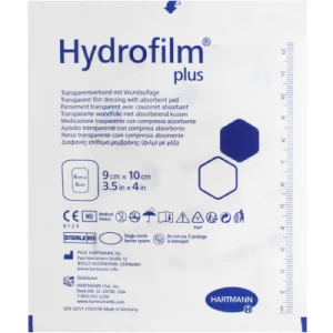 Повязка пленочная прозрачная с абсорбирующей подушечкой Hydrofilm Plus 9х10см- цены в пгт. Новой Праге