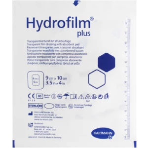 Пов'язка плівкова прозора з абсорбуючою подушечкою Hydrofilm Plus 9х10см- ціни у смт. Нова Прага