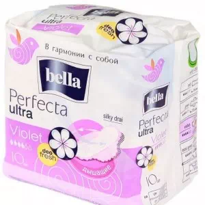 Прокладки Bella Perfecta Violet Ultra Deo fresh drai №10 4капли- цены в Глыбокая