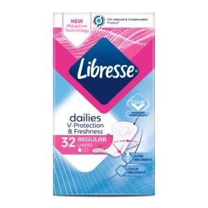 Прокладки щоденні Libresse DailyFresh Normal №32- ціни у Запоріжжі