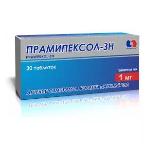 Прамипексол-ЗН таблетки 1мг блистер №30- цены в Тульчине