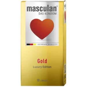Презервативы Masculan золотого цвета №10- цены в Тараще