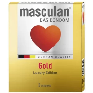 Презервативы Masculan золотого цвета №3- цены в Знаменке