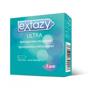 Презервативи EXTAZY лат. зі змащенням ультратонкі №10- ціни у Снятині
