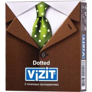 Презервативи Vizit Dotted з пухирцями №3- ціни у Добропіллі