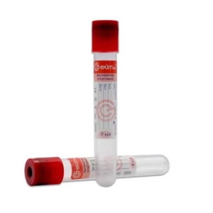 Пробірка вакуумна для збору крові VACUSERA 9мл з активатором згортання 16х100мм IVD №100 (236209) стерильна з червоною кришкою- ціни у Кривому Розі