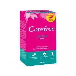 Щоденні гігієнічні прокладки Carefree Cotton Feel Fresh №34- ціни у Першотравенську