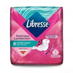 Проклалки Libresse Ultra Long Freshness and Protection with wings №8- ціни у Сумах