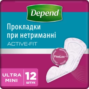 Прокладки урологические Depend Ultra Mini №12- цены в Дружковке