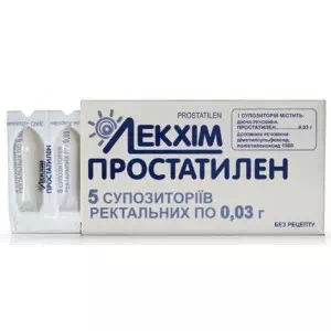 Простатилена суппозитории (свечи) 0.03г №5- цены в Днепре
