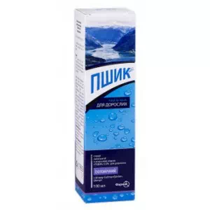 Пшик для взрослых 0.9% стерильная морская вода спрей для носа 100мл- цены в Сосновке