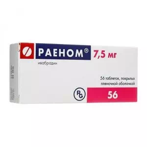 РАЄНОМ таблетки, в/плів. обол. по 7.5 мг №56 (14х4)- ціни у Добропіллі