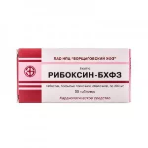 Инструкция к препарату рибоксин-БХФЗ тб п о 200мг №50(10х5)