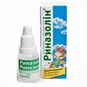 Відгуки про препарат Риназолін краплі наз. 0.25 мг/мл по 10 мл у флак.