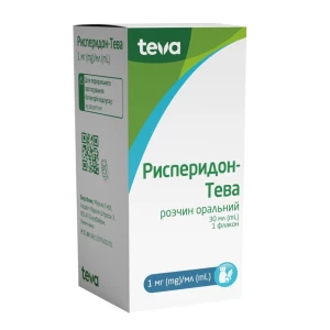 Рисперидон-Тева розчин оральний 1мг/мл 30мл флакон №1- ціни у Житомир