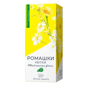 Ромашки квітки 1,5 г фільтр-пакет № 25 Лубнифарм- ціни у Горішні Плавні