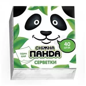 Салфетки Снежная панда 24х24 белые 1ш. 40шт- цены в Днепре