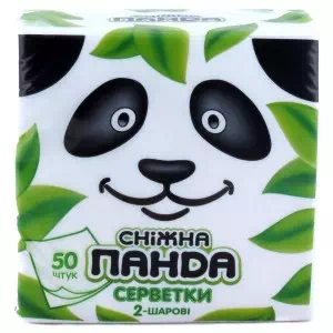 Салфетки Снежная панда 24х24 белые 2ш. 50шт- цены в Днепре