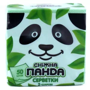 Салфетки Снежная панда 24х24 зел. 2ш. 50шт- цены в Южноукраинске