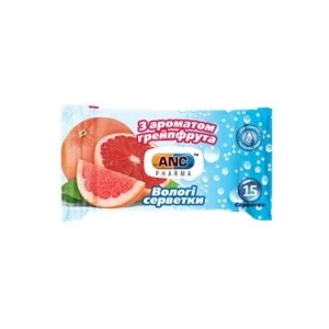 Салфетки влажные ANC Pharma с ароматом грейпфрута №15 СТМ КПД- цены в Славутиче