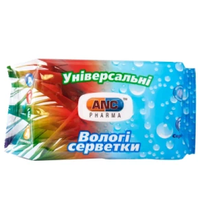 Серветки вологі ANC Pharma універсальні №60 СТМ КПД- ціни у Вознесенську