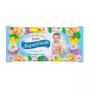 Super Fresh Серветка волога Дитяча 15 шт- ціни у Соледарі