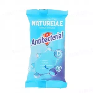 Серветки вологі Naturelle Antibacterial з D-пантенолом, 15 штук- ціни у Соледарі