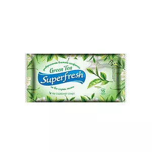 Салфетки вл.Super Fresh Зеленый чай №15- цены в Обухове