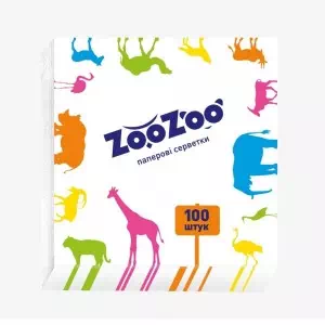Серветки ZooZoo 24х23 білі 1ш. 100шт- ціни у Львові