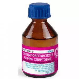 Саліцилова кислота розчин спиртовий для зовнішнього застосування 1% флакон 40мл Фітофарм- ціни у Славутичі