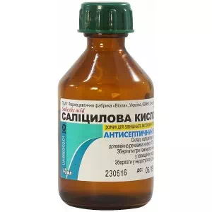 Саліцилова кислота розчин спиртовий для зовнішнього застосування 1% флакон 40мл Житомир- ціни у Енергодарі