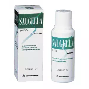Саугелла Аттива жидкое мыло для интимной гигиены 250мл с экстрактом тимьяна- цены в Днепре