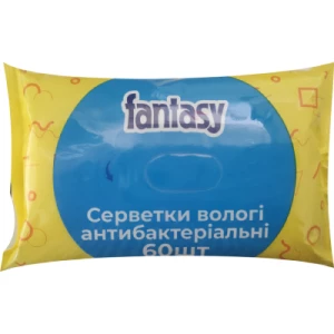 Серветки вологі Fantasy антибактеріальні №60- ціни у Краматорську