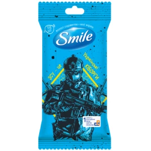 Серветки вологі Smile Разом до перемоги єврослот №15- ціни у Покрові
