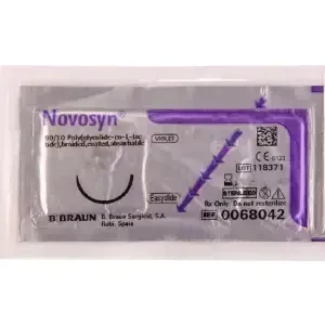 Шовный материал хирургический рассас.Novosyn фиолет.USP 0(3.5) 90см кол.игла 1/2(40мм) упак.DDP- цены в Доброполье