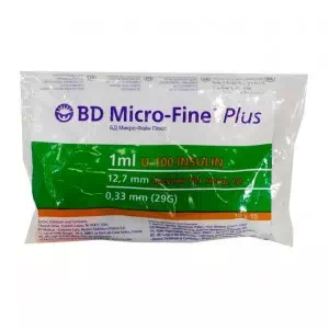 Шприц 1мл инсул.Micro-Fine(U-100) игла 0.33х12.7мм- цены в Бахмуте