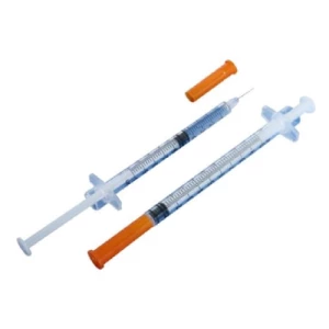 Шприц инъекционный одноразового применения Tiramed 3-х компонентный с интегрированной иглой 1 мл инсулин U-40 №1- цены в Бровары