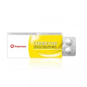 СІНМЕТОН таблетки, в/о, по 500 мг №30 (10х3)- ціни у Житомир