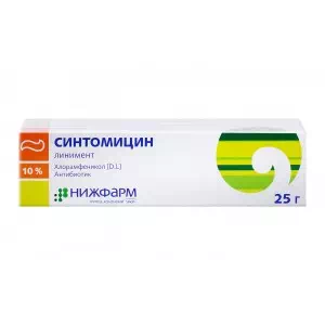 Синтомицина линимент 10% 25г Нижфарм- цены в Новомосковске