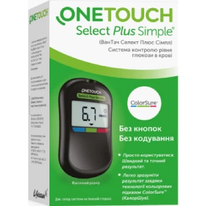Система контролю рівня глюкози в крові OneTouch Select Plus Simple- ціни у Кривому Розі