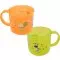 Фото - BABY TEAM Чашка детская (прозрачная зеленая оранжевая), 200мл. арт.37628