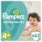 Фото - Підгузки Pampers Active Baby Dry Максі+ 4 9-16 кг №62