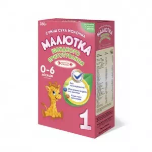 Суміш суха молочна Малютка-1 до 6 міс. 350г- ціни у Лимані