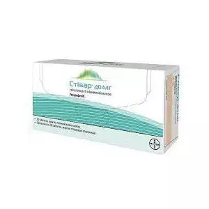 Стівар таблетки, в/плів. обол. по 40 мг №28- ціни у Києві