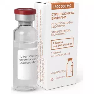 Стрептокиназа порошок лиофилизированный 1500000МЕ № 1- цены в Днепре
