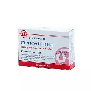 строфантин-Г р-р д ин. 0.25мг мл 1мл амп N10- цены в Новомосковске
