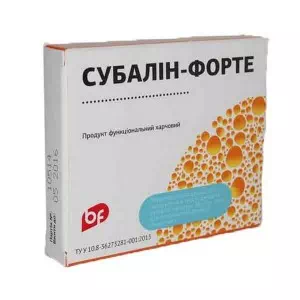 Инструкция к препарату Субалин-форте капсулы №10