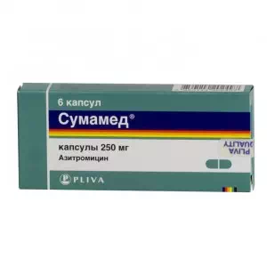 Сумамед таблетки, дисперг. по 250 мг №6- ціни у Херсо́ні