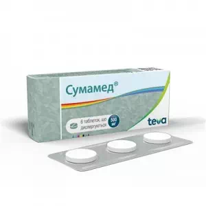 СУМАМЕД® таблетки, дисперг. по 500 мг №6 (3х2)- ціни у Павлограді