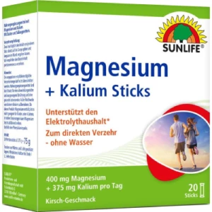 Инструкция к препарату Витамины SUNLIFE Magnesium + Kalium Sticks стик №20